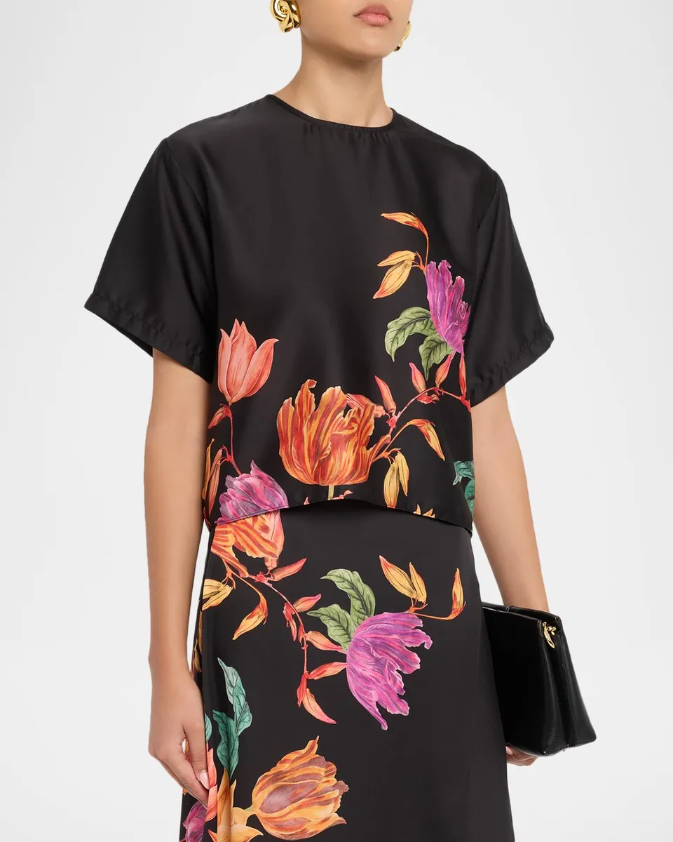 Misa Los Angeles Rain Floral Short-Sleeve Top | Thumbnail 4 Misa Los Angeles Rain Floral Short-Sleeve Top | Thumbnail 4
