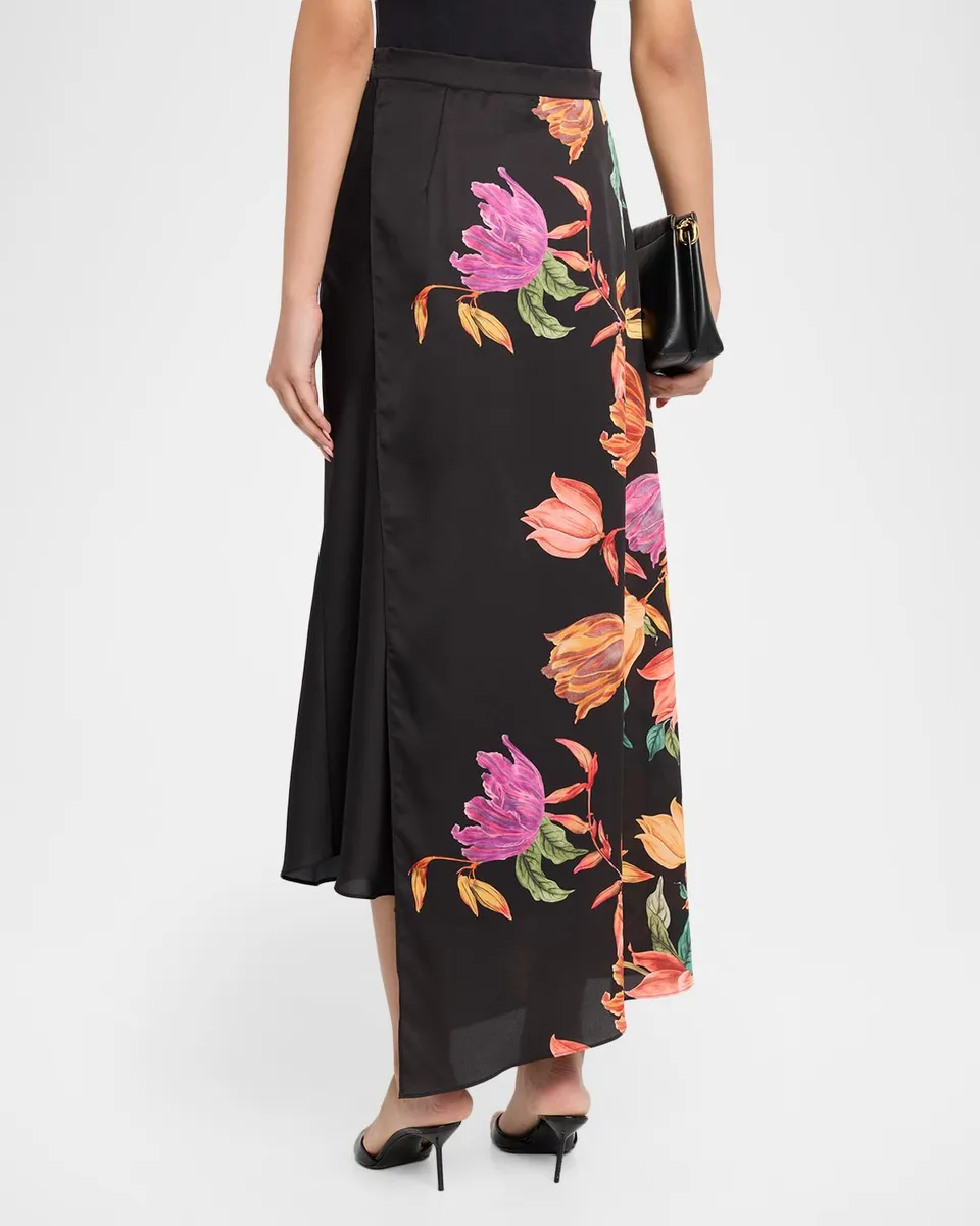 Misa Los Angeles Tierra Floral Asymmetric Midi Skirt | Thumbnail 3 Misa Los Angeles Tierra Floral Asymmetric Midi Skirt | Thumbnail 3