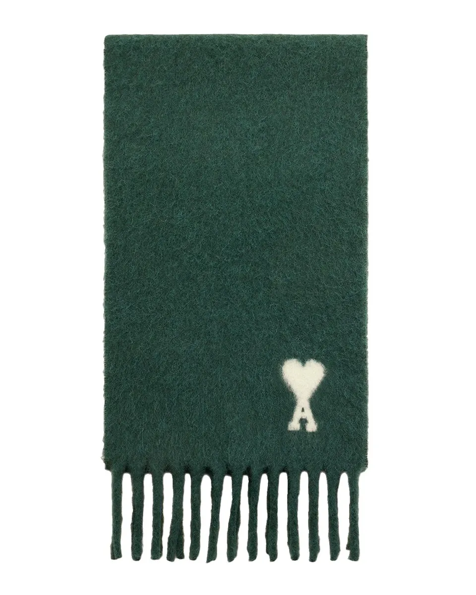 AMI PARIS Logo Alpaca-Blend Knit Scarf | Thumbnail 3 AMI PARIS Logo Alpaca-Blend Knit Scarf | Thumbnail 3