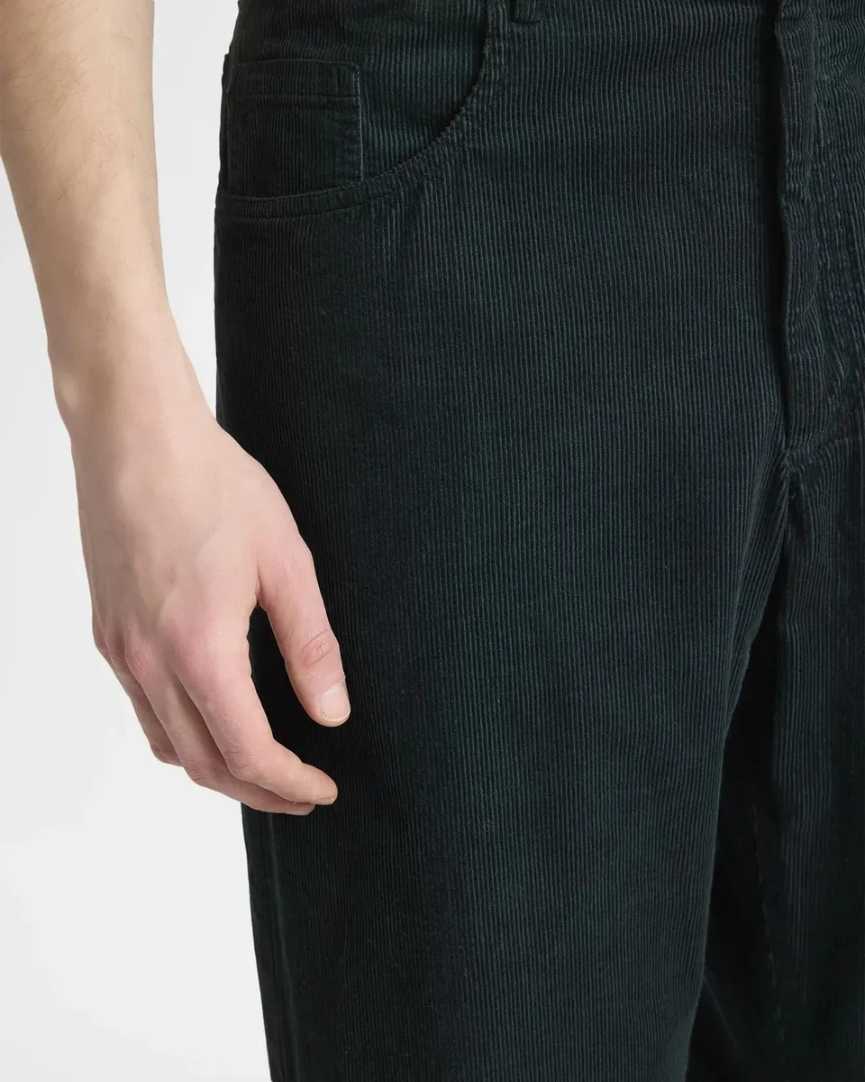 Dries Van Noten Men's Petrol Garment-Dyed Corduroy Five-Pocket Pants | Thumbnail 5 Dries Van Noten Men's Petrol Garment-Dyed Corduroy Five-Pocket Pants | Thumbnail 5