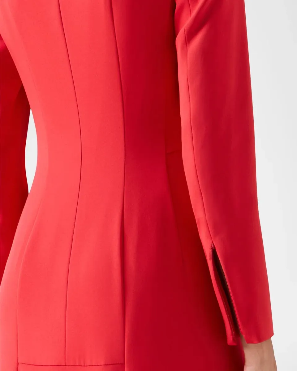 Akris Boat-Neck Silk Crepe Stretch Long-Sleeve Godet Gown | Thumbnail 4 Akris Boat-Neck Silk Crepe Stretch Long-Sleeve Godet Gown | Thumbnail 4