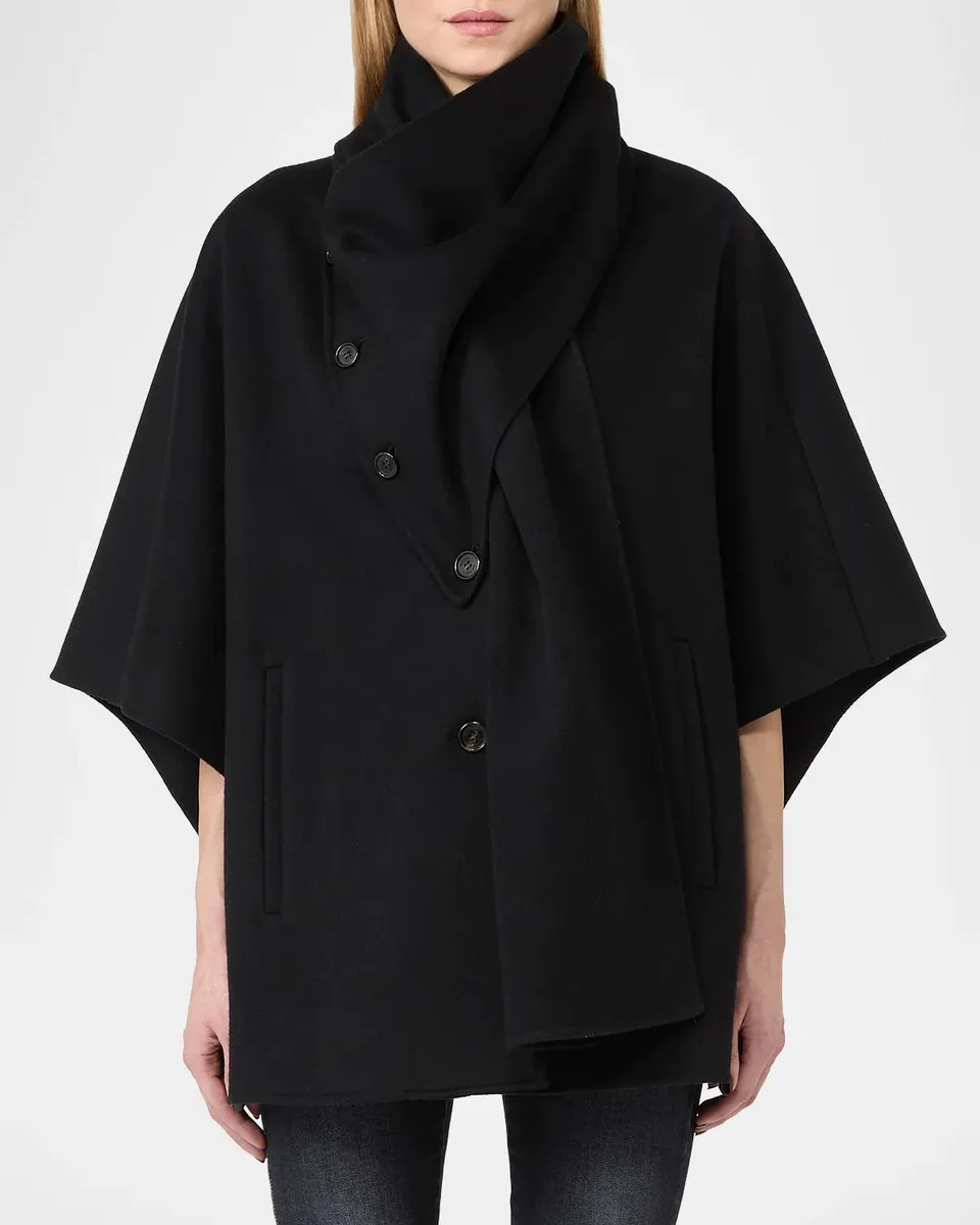 Max Mara Oversized Virgin Wool Cape | Thumbnail 4 Max Mara Oversized Virgin Wool Cape | Thumbnail 4