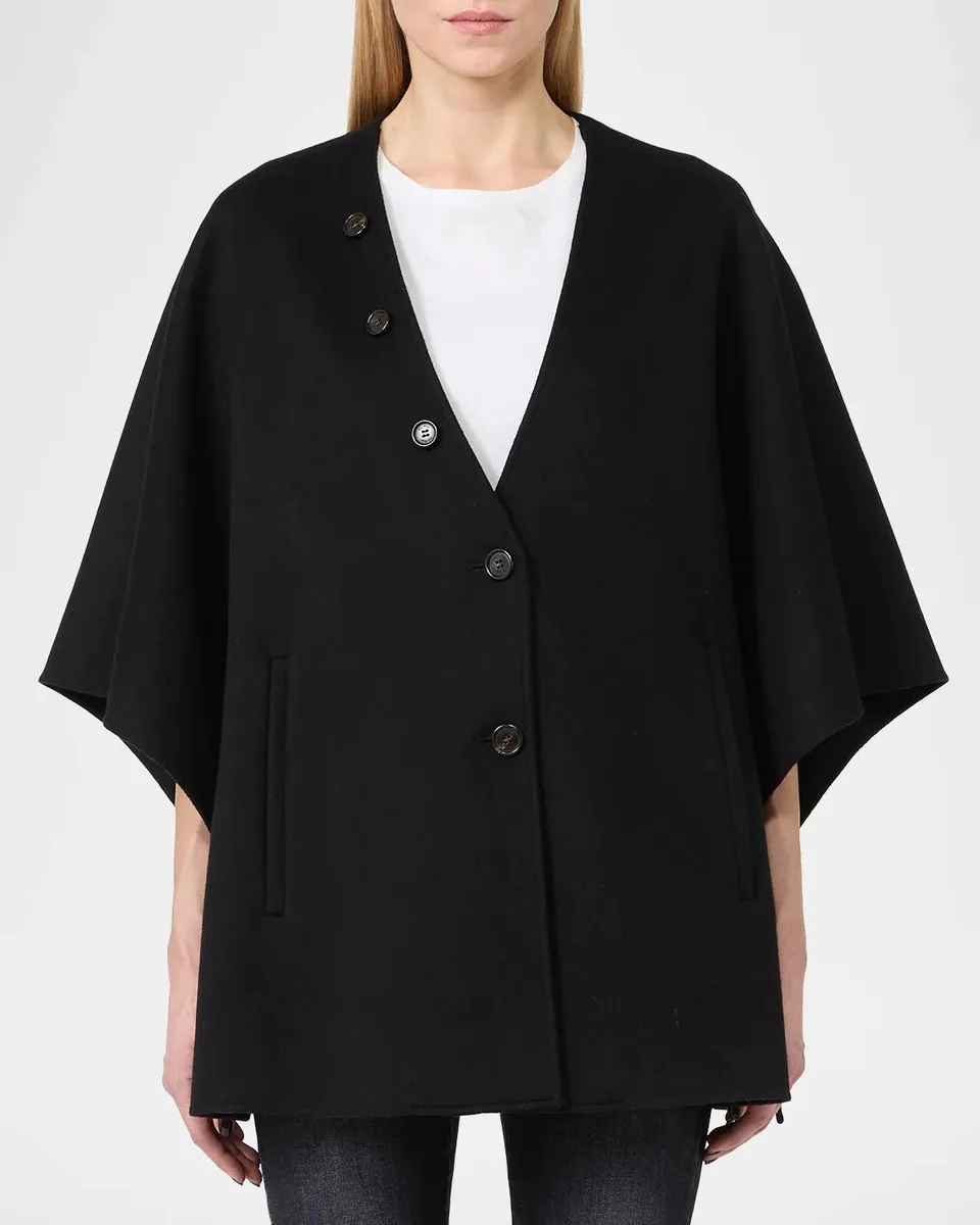 Max Mara Oversized Virgin Wool Cape | Thumbnail 6 Max Mara Oversized Virgin Wool Cape | Thumbnail 6
