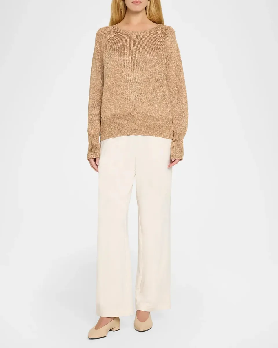 Eileen Fisher Scoop-Neck Metallic Knit Sweater | Thumbnail 2 Eileen Fisher Scoop-Neck Metallic Knit Sweater | Thumbnail 2