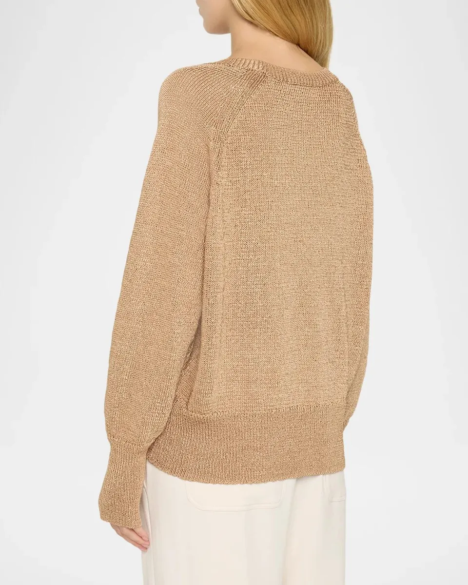 Eileen Fisher Scoop-Neck Metallic Knit Sweater | Thumbnail 3 Eileen Fisher Scoop-Neck Metallic Knit Sweater | Thumbnail 3