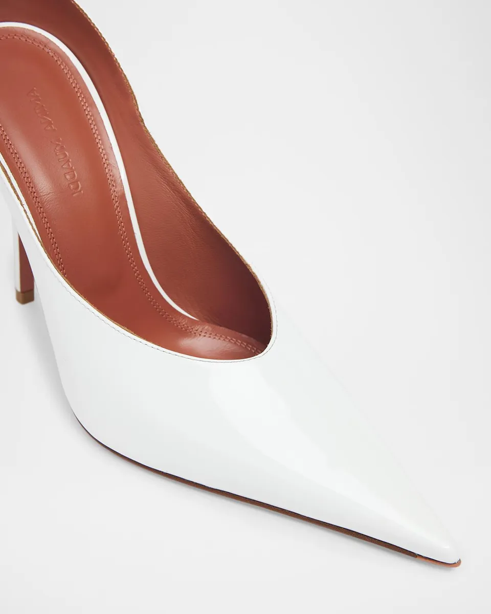 Amina Muaddi Anok 90MM Patent Leather Mules | Thumbnail 3 Amina Muaddi Anok 90MM Patent Leather Mules | Thumbnail 3