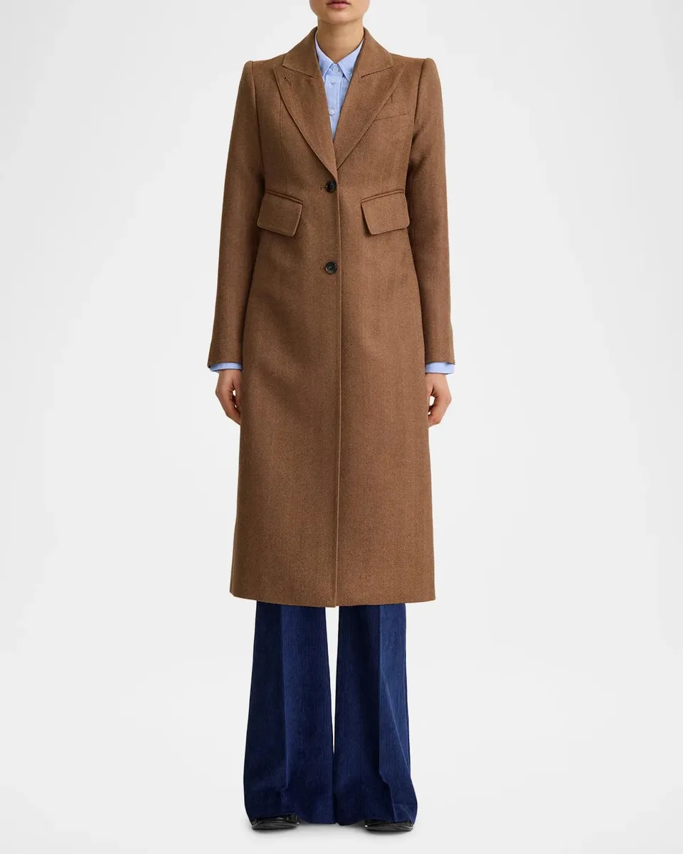 SMYTHE Brando Faux-Fur Collar Wool Coat | Thumbnail 2
