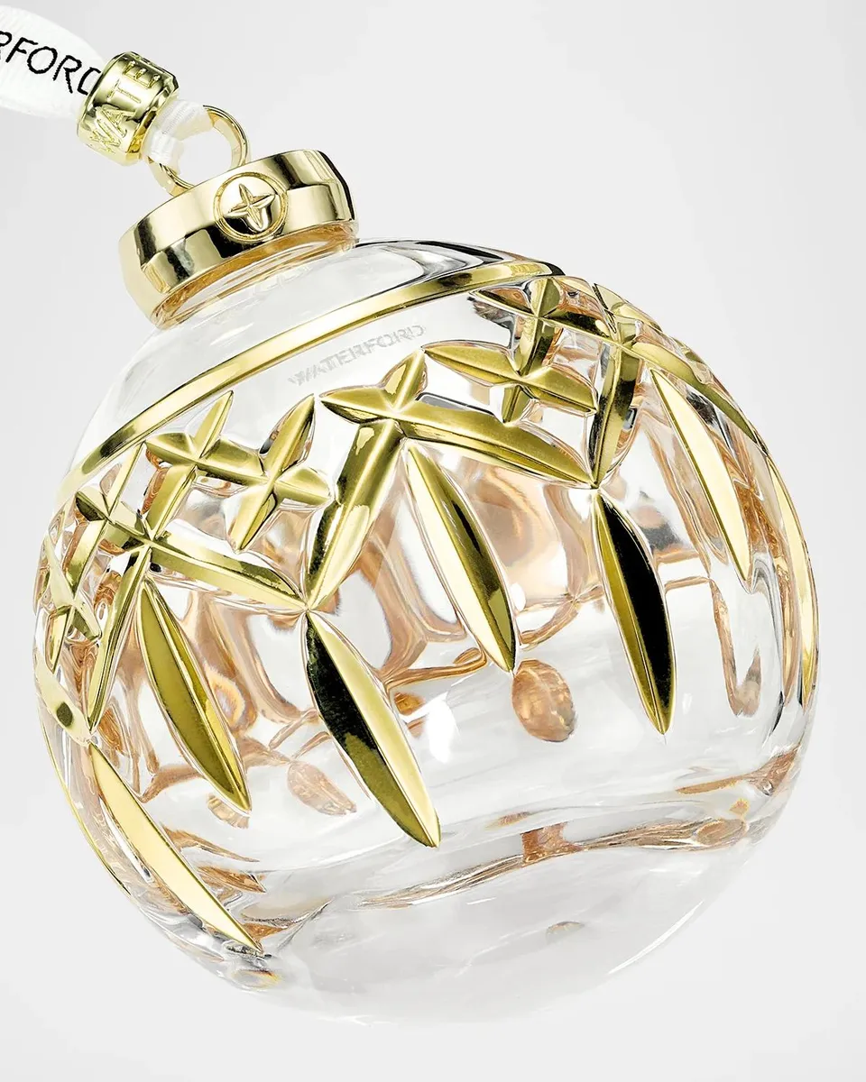 Waterford Crystal Lismore Gilded Bauble Christmas Ornament | Thumbnail 3 Waterford Crystal Lismore Gilded Bauble Christmas Ornament | Thumbnail 3