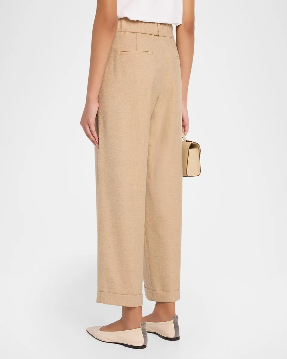 PESERICO Tapered Stretch Wool Crop Pants | Thumbnail 3 PESERICO Tapered Stretch Wool Crop Pants | Thumbnail 3