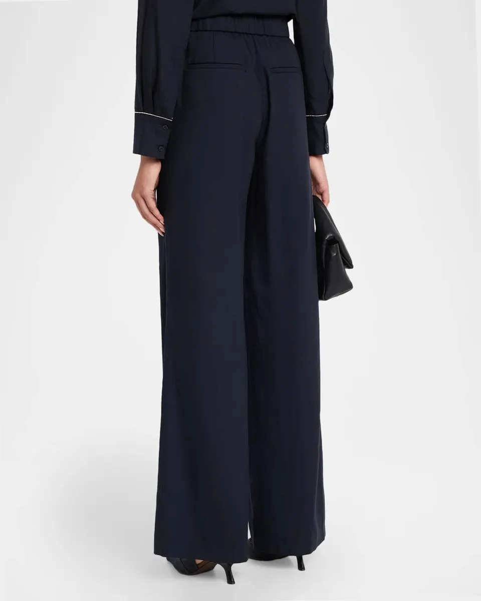 PESERICO Tropical Wool Palazzo Pants | Thumbnail 3