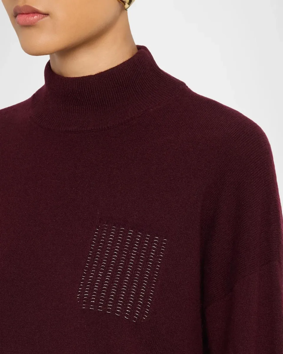 PESERICO Faux Pocket Mock-Neck Sweater | Thumbnail 5 PESERICO Faux Pocket Mock-Neck Sweater | Thumbnail 5