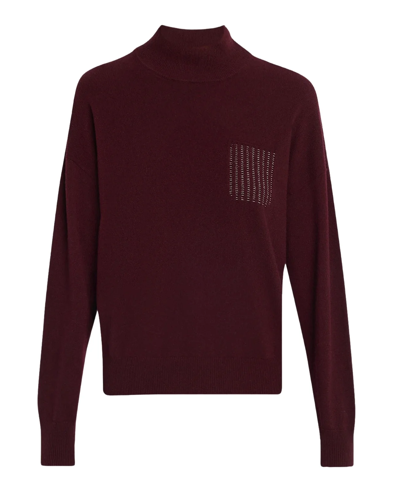 PESERICO Faux Pocket Mock-Neck Sweater