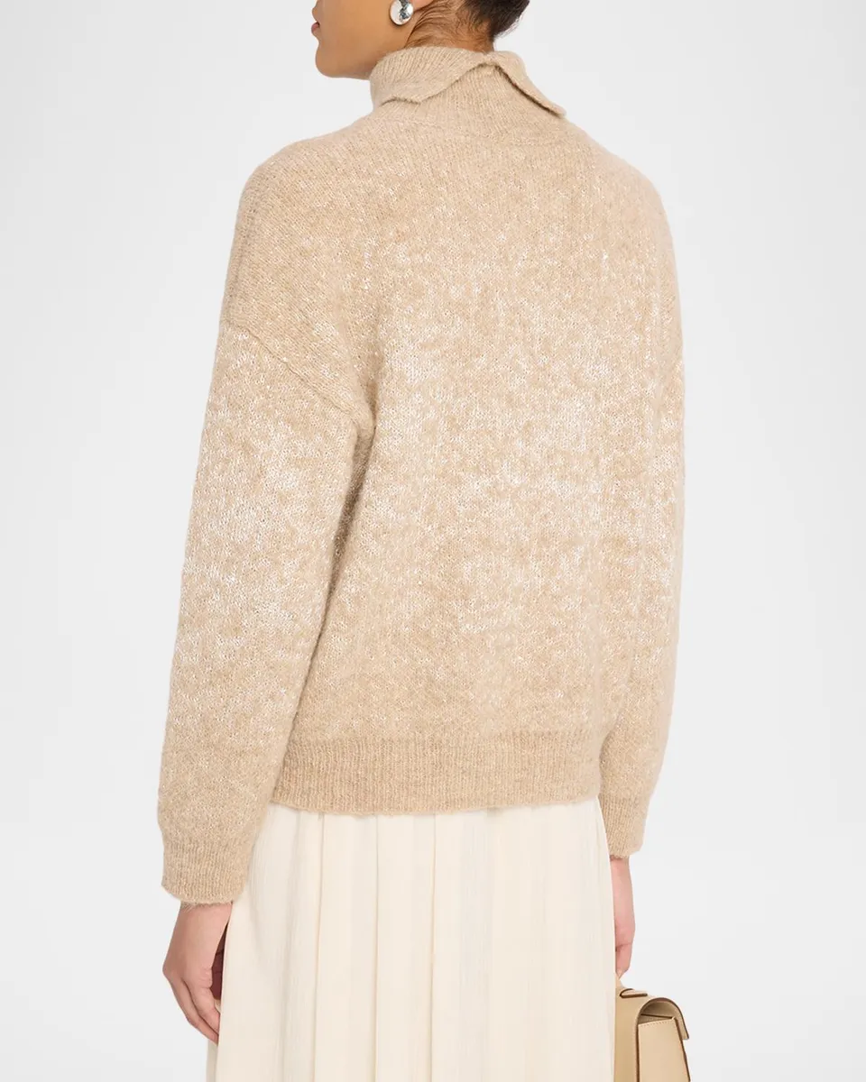 PESERICO Sequin Knit Turtleneck Sweater | Thumbnail 3