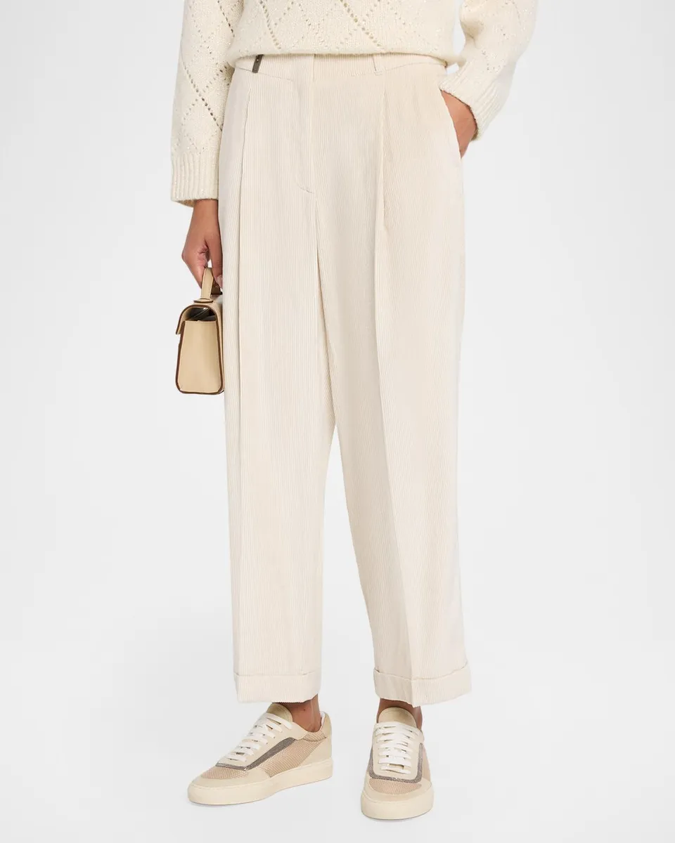 PESERICO Cropped Straight-Leg Pants | Thumbnail 4