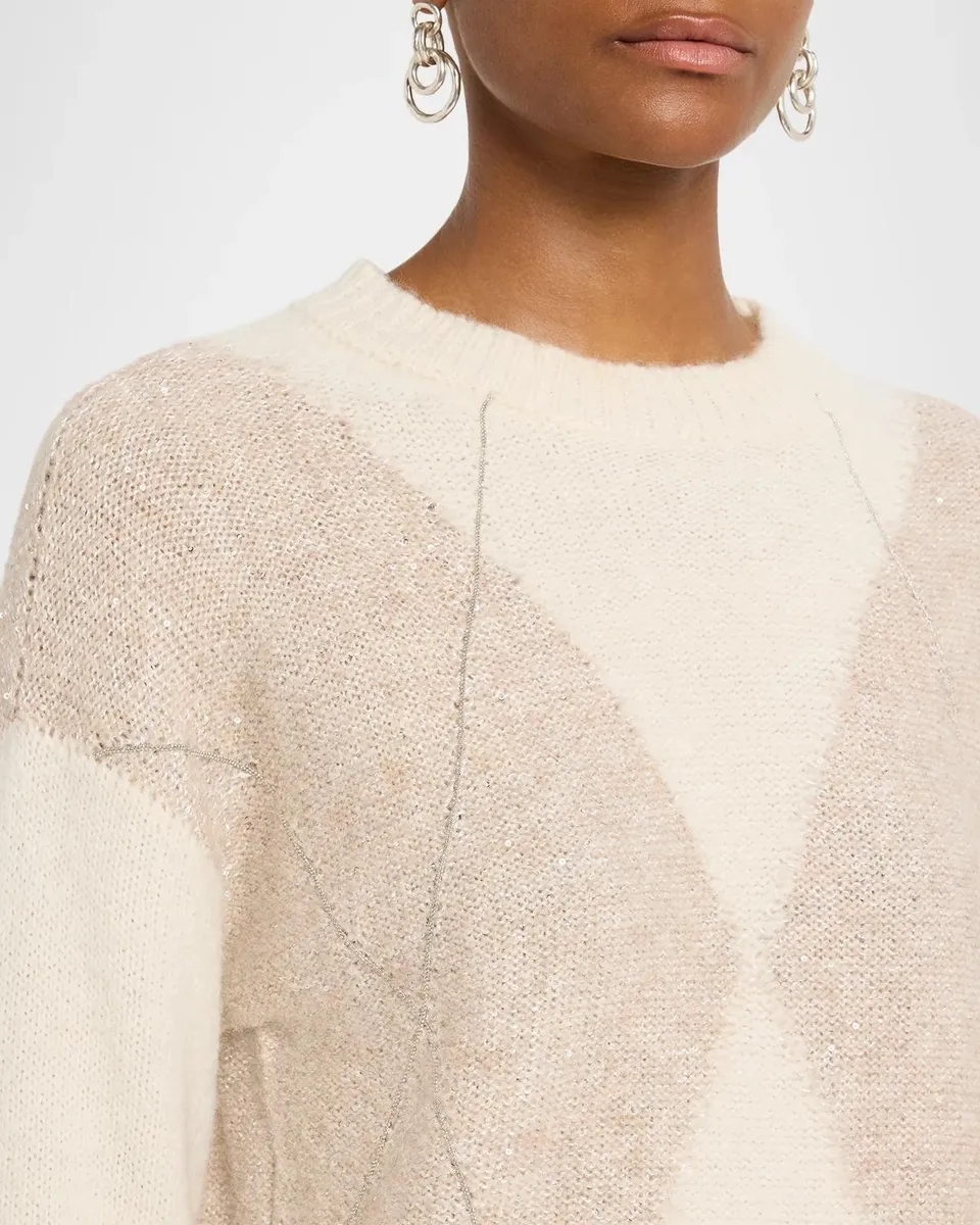 PESERICO Argyle Wool-Blend Sweater | Thumbnail 5