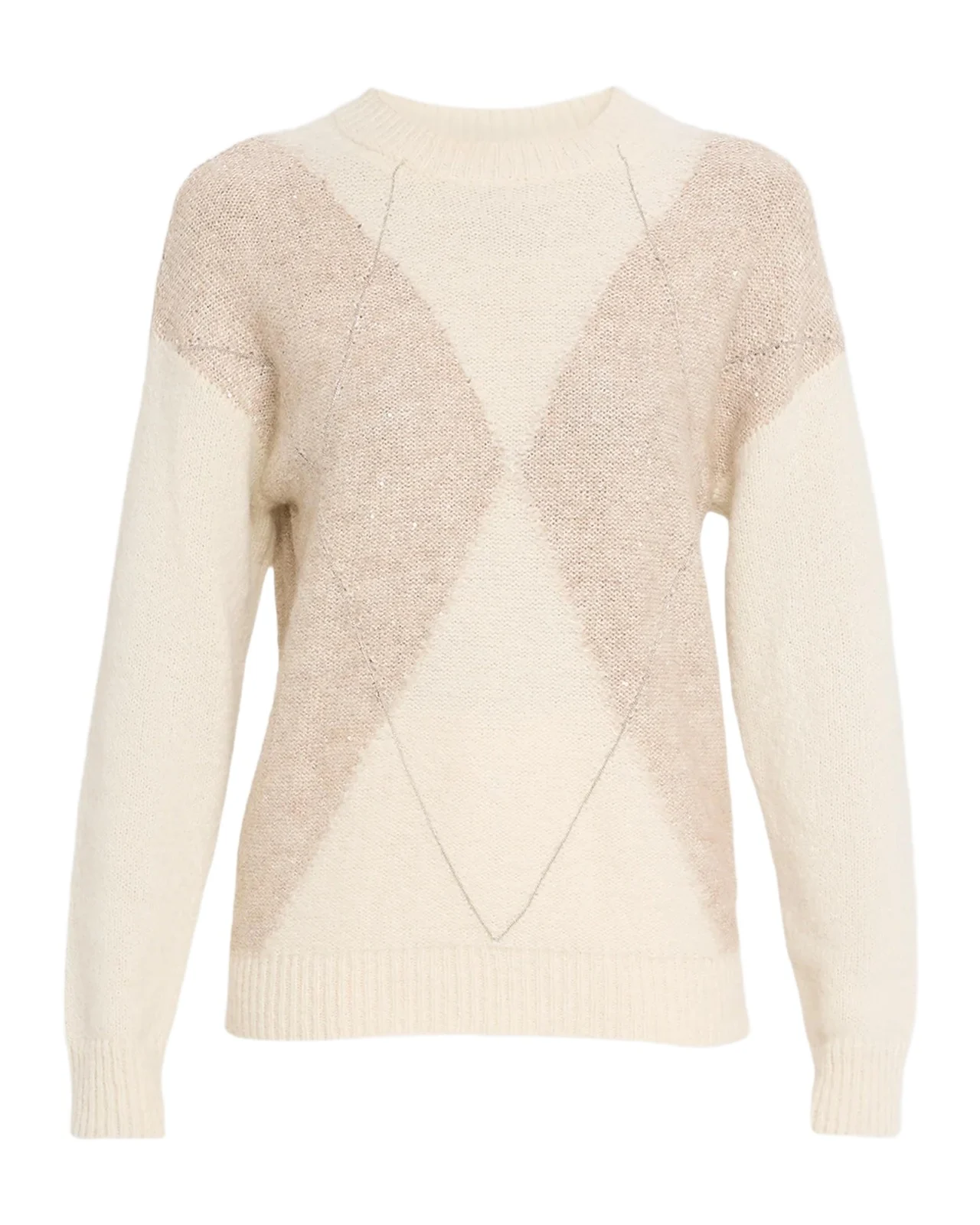 PESERICO Argyle Wool-Blend Sweater