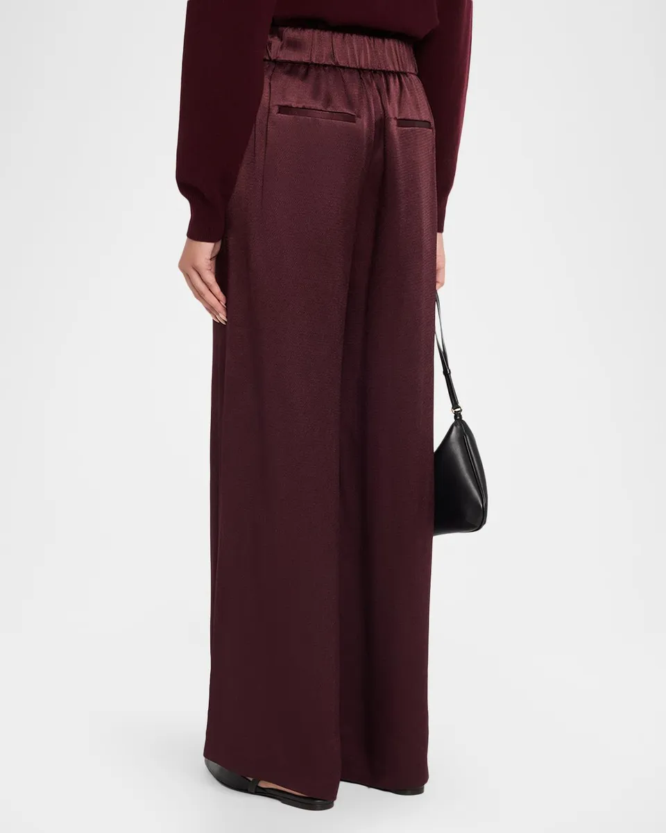 PESERICO Viscose Twill Wide-Leg Trousers | Thumbnail 3 PESERICO Viscose Twill Wide-Leg Trousers | Thumbnail 3