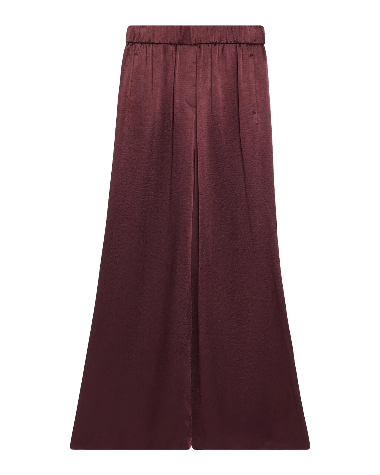 Viscose Twill Wide-Leg Trousers
