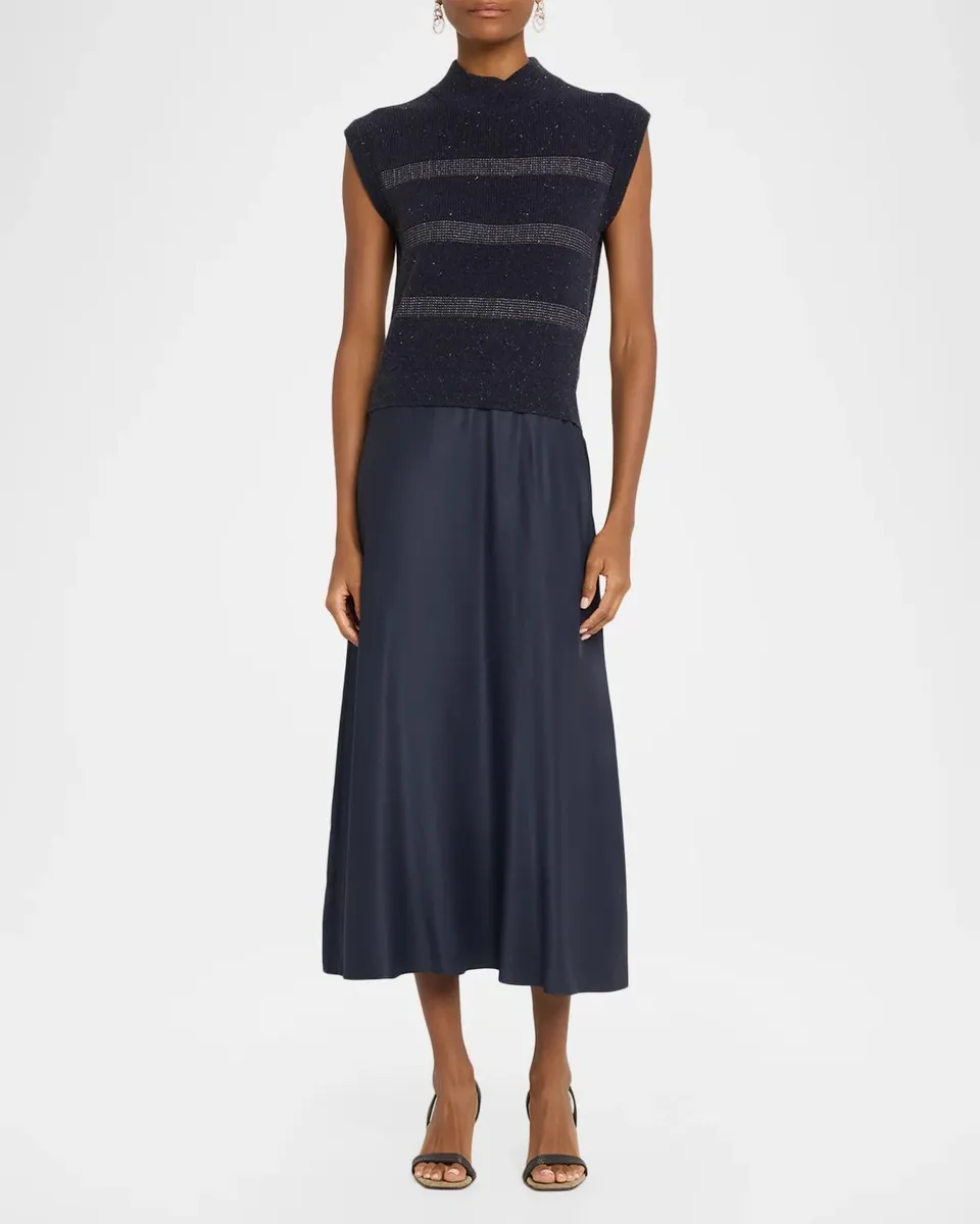 PESERICO Wool-Blend Midi Dress | Thumbnail 2
