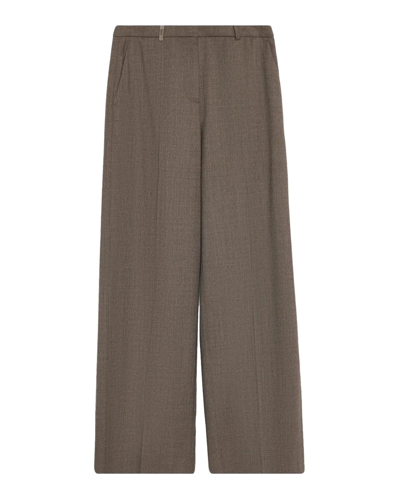 Wide-Leg Flannel Palazzo Trousers