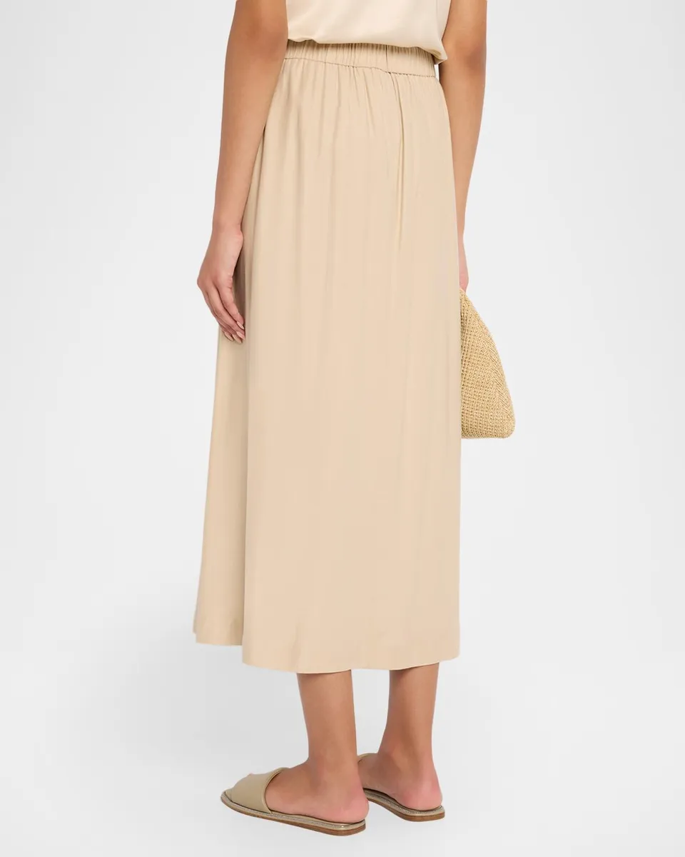 PESERICO Viscose-Wool Circle Midi Skirt | Thumbnail 3