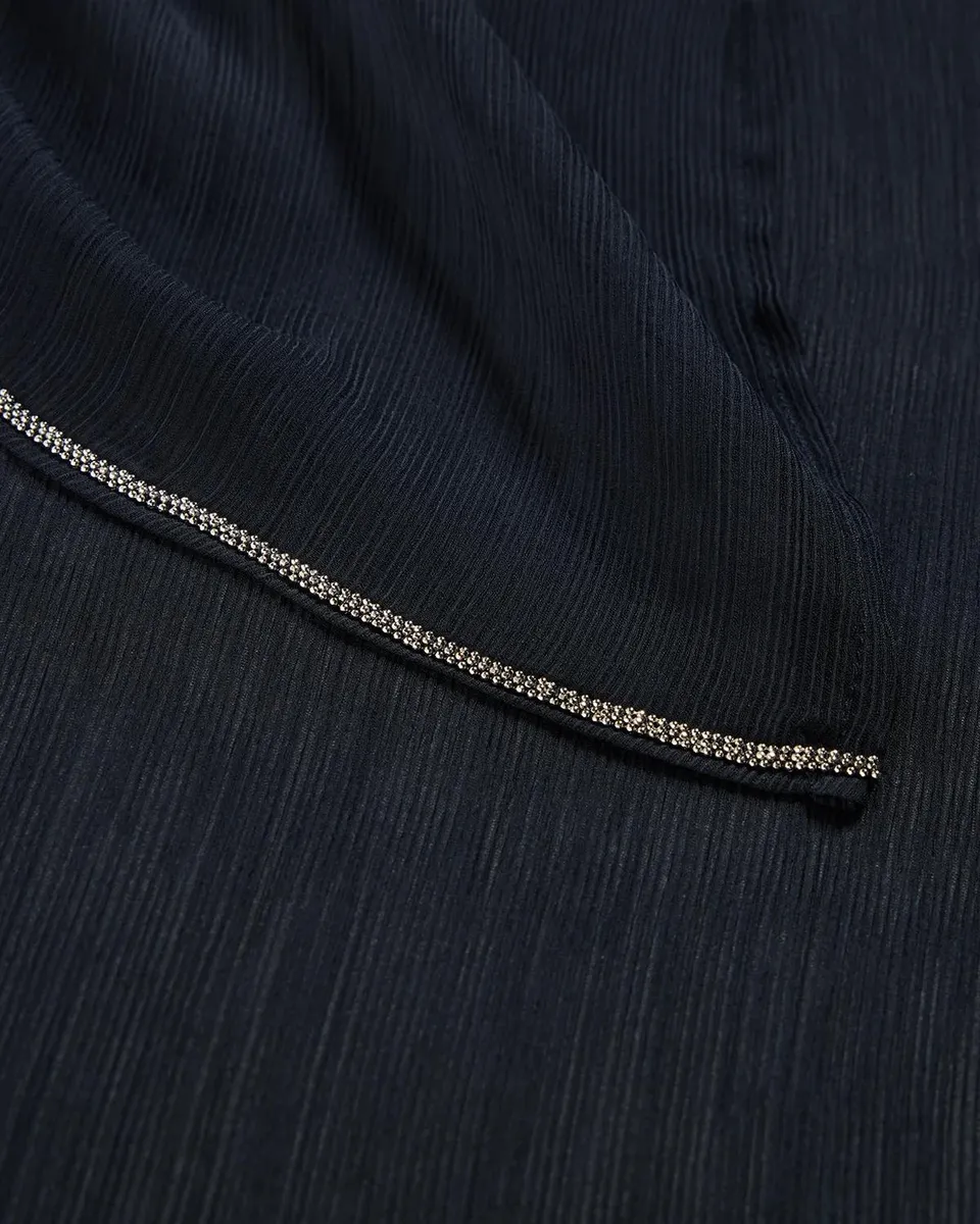 PESERICO Chain-Trim Ribbed Scarf | Thumbnail 4