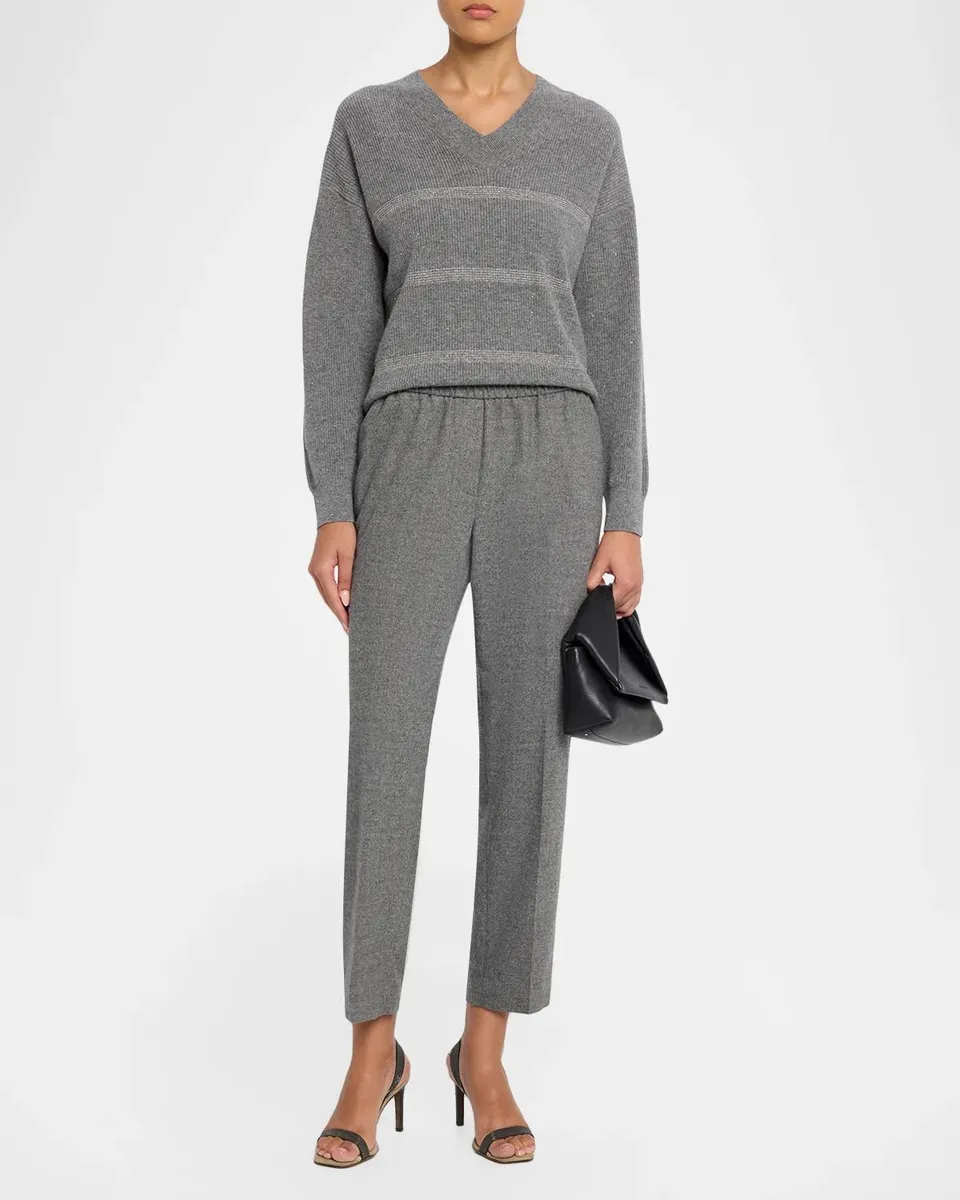 PESERICO Cropped Straight-Leg Pants | Thumbnail 2