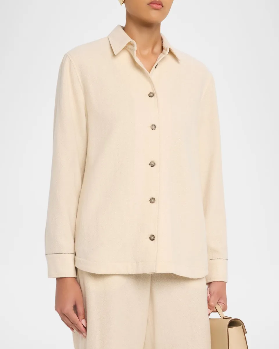 PESERICO Button-Front Shimmer Knit Jacket | Thumbnail 4