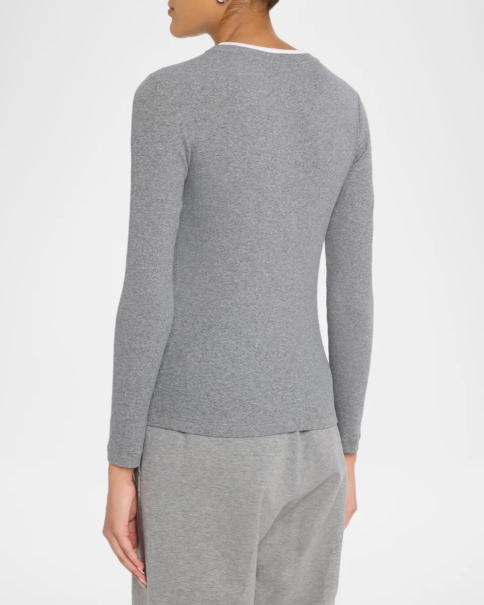 PESERICO Crewneck Contrast-Trim Slim Sweater | Thumbnail 3 PESERICO Crewneck Contrast-Trim Slim Sweater | Thumbnail 3