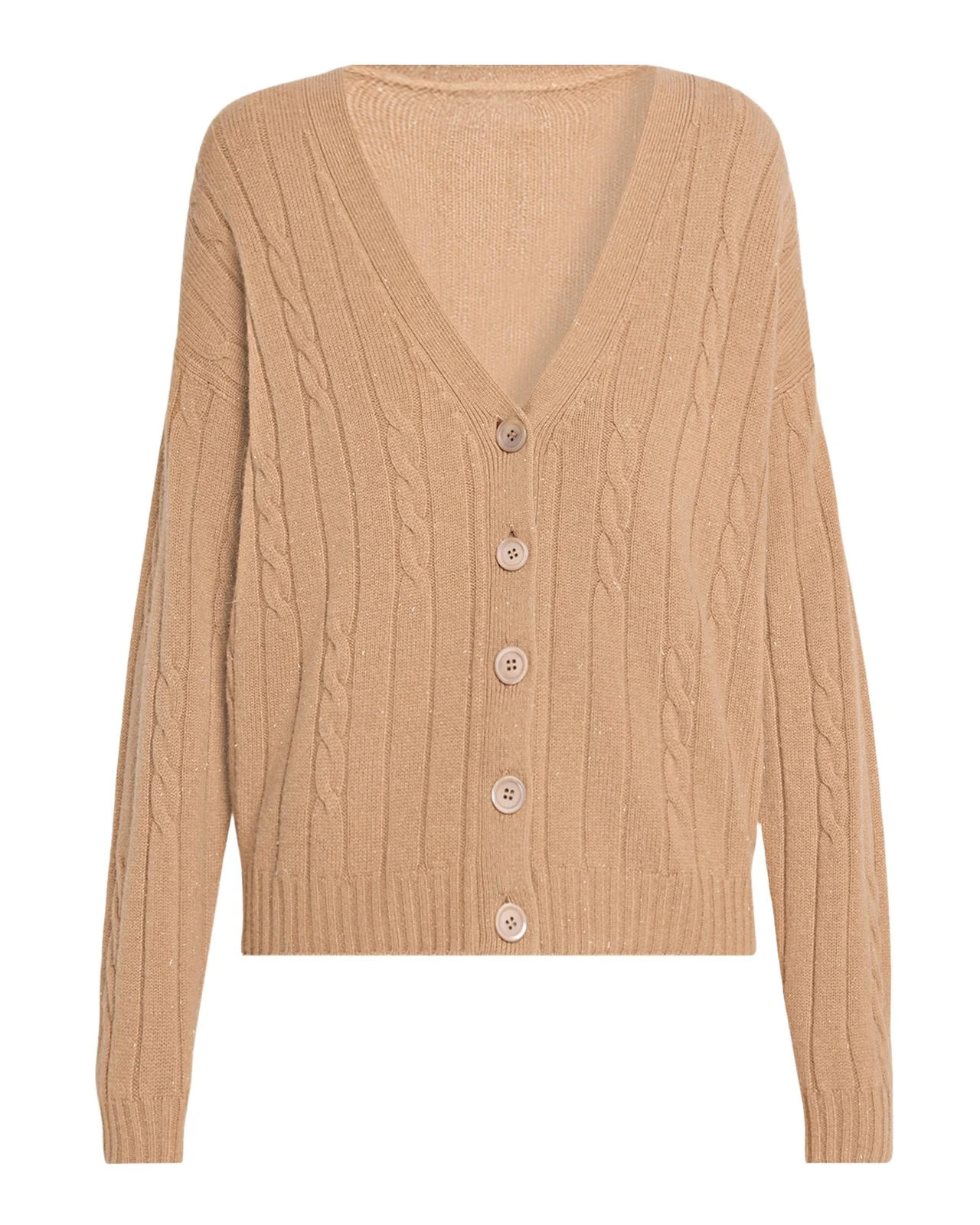 Shimmer Cable-Knit Sweater