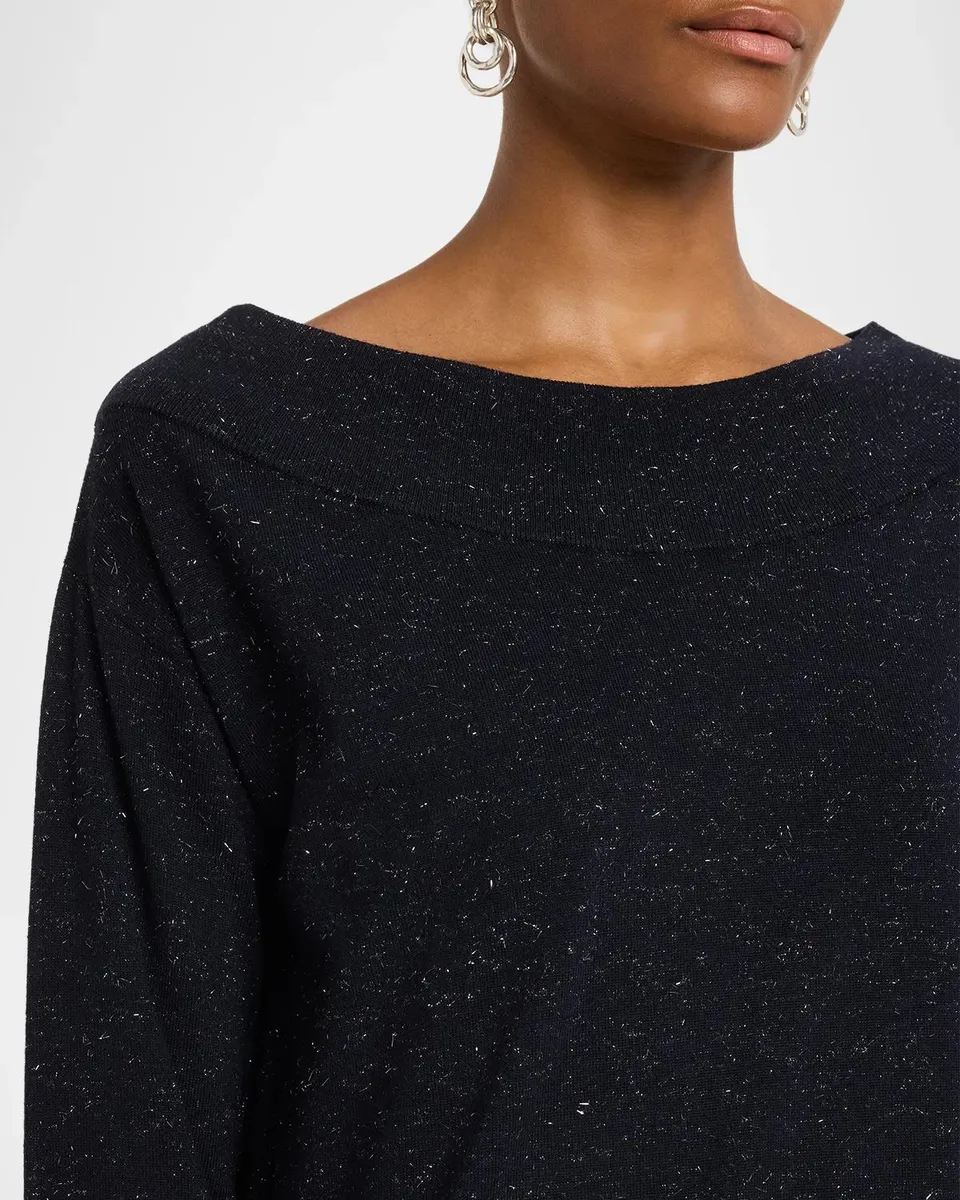 PESERICO Bateau-Neck Shimmer Knit Sweater | Thumbnail 5 PESERICO Bateau-Neck Shimmer Knit Sweater | Thumbnail 5