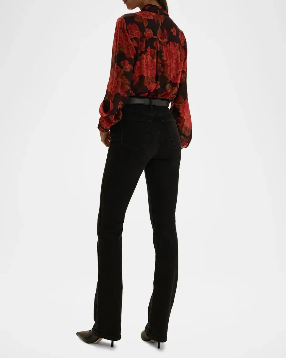 Favorite Daughter The Simone Floral Front-Tie Blouse | Thumbnail 3 Favorite Daughter The Simone Floral Front-Tie Blouse | Thumbnail 3