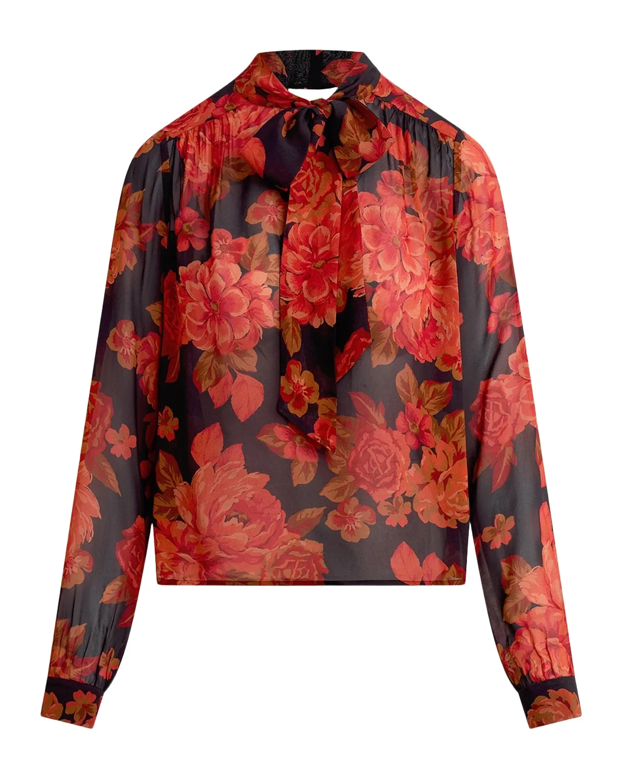 Favorite Daughter The Simone Floral Front-Tie Blouse