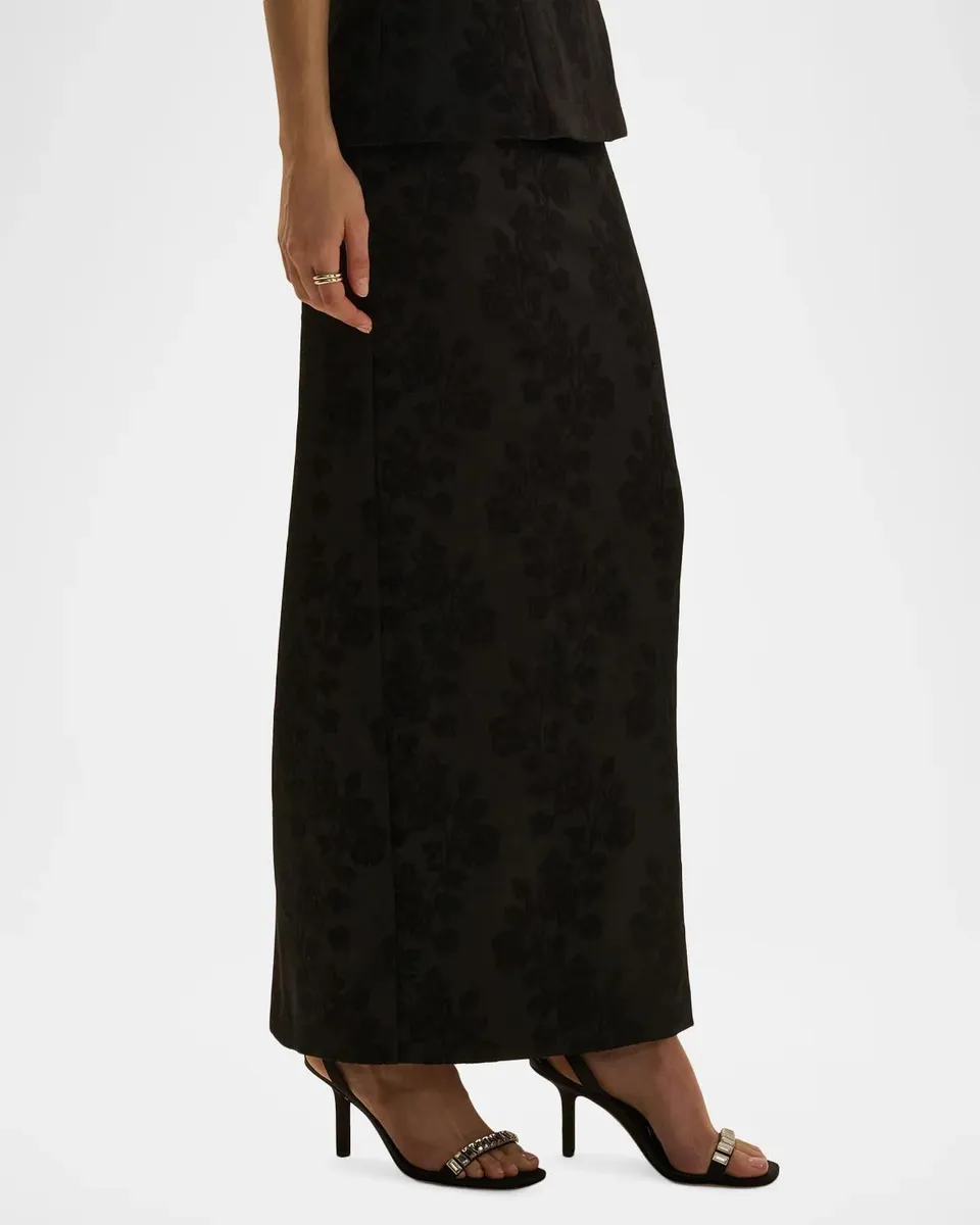 Favorite Daughter The As Promised Floral Jacquard Maxi Skirt | Thumbnail 4 Favorite Daughter The As Promised Floral Jacquard Maxi Skirt | Thumbnail 4