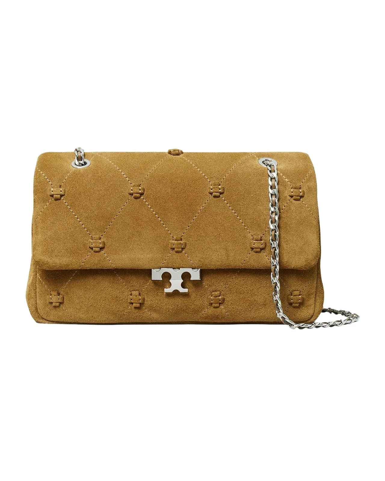 Bunny Knot Quilted Suede Shoulder Bag Bunny Knot Quilted Suede Shoulder Bag