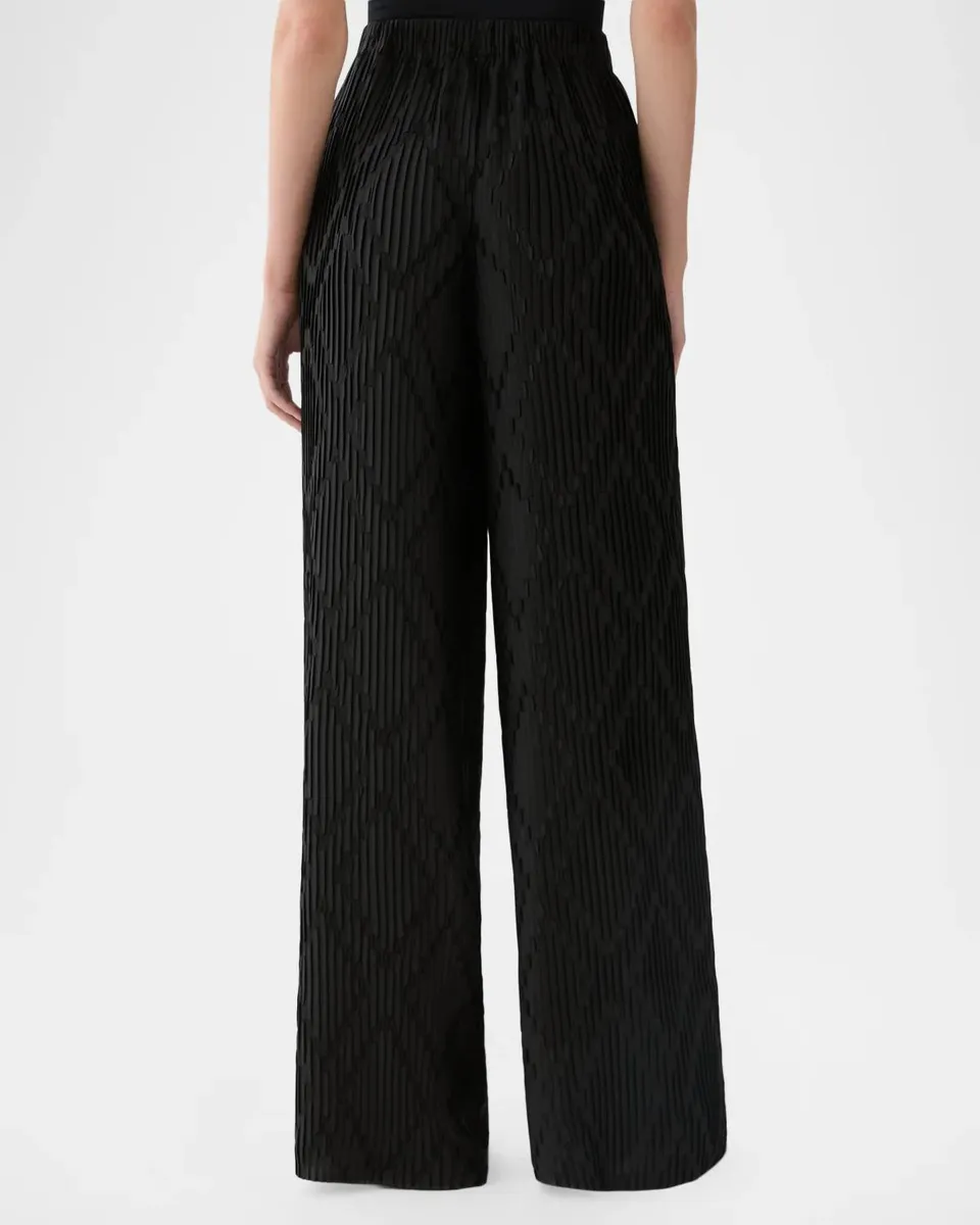 Lafayette 148 New York Parkside Wide-Leg Plisse Satin Pants | Thumbnail 3 Lafayette 148 New York Parkside Wide-Leg Plisse Satin Pants | Thumbnail 3