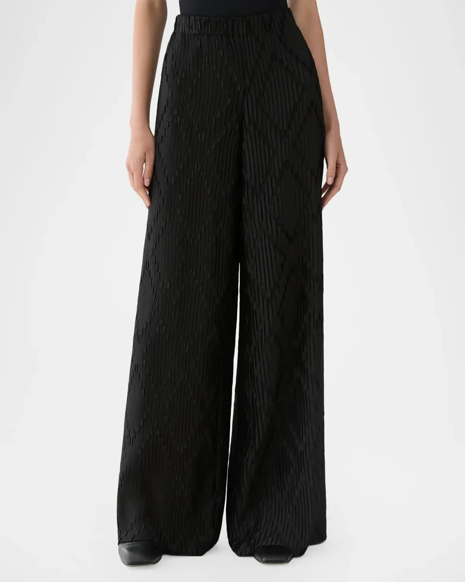 Lafayette 148 New York Parkside Wide-Leg Plisse Satin Pants | Thumbnail 4 Lafayette 148 New York Parkside Wide-Leg Plisse Satin Pants | Thumbnail 4