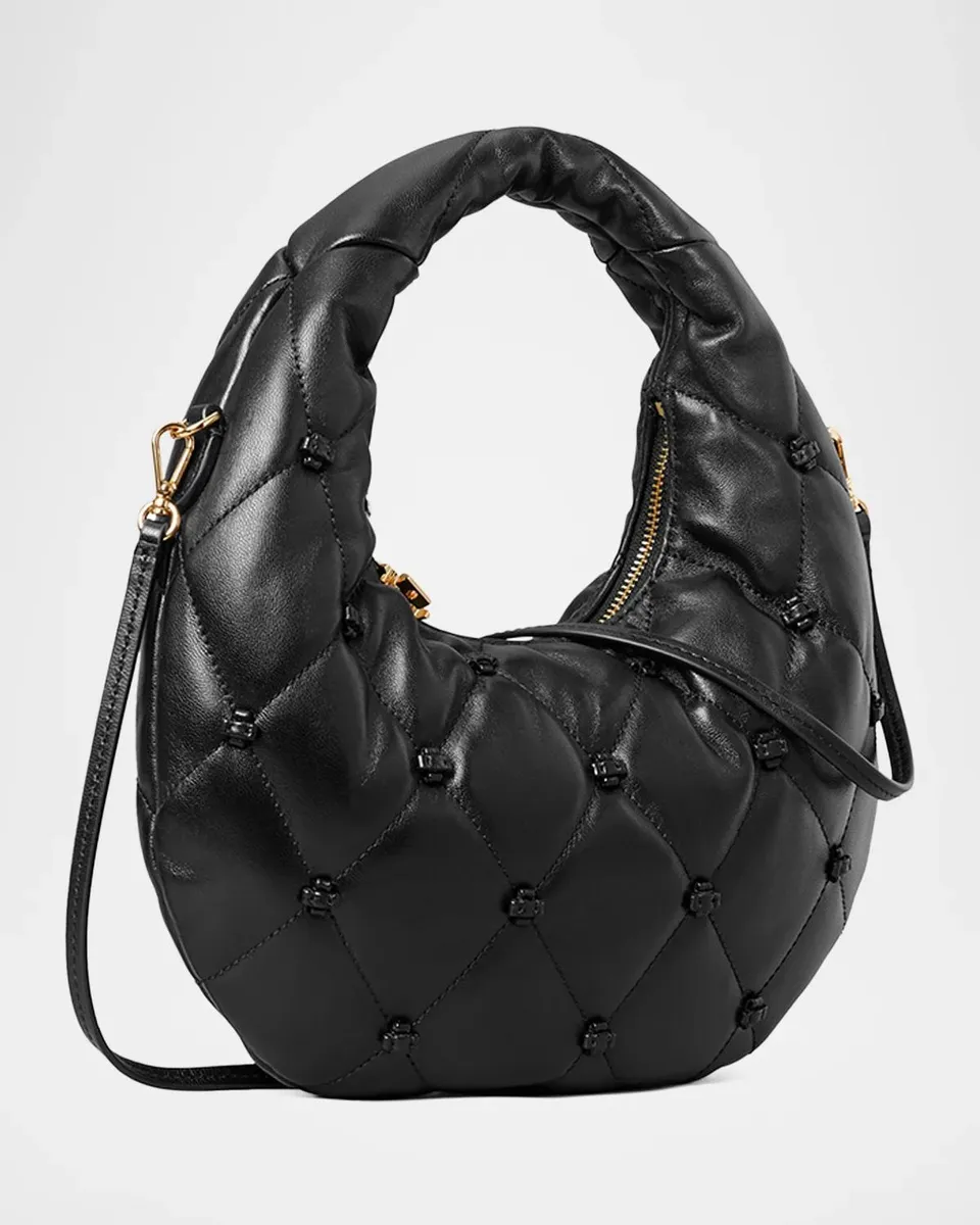 Tory Burch Bunny Knot Quilted Crescent Top-Handle Bag | Thumbnail 3 Tory Burch Bunny Knot Quilted Crescent Top-Handle Bag | Thumbnail 3