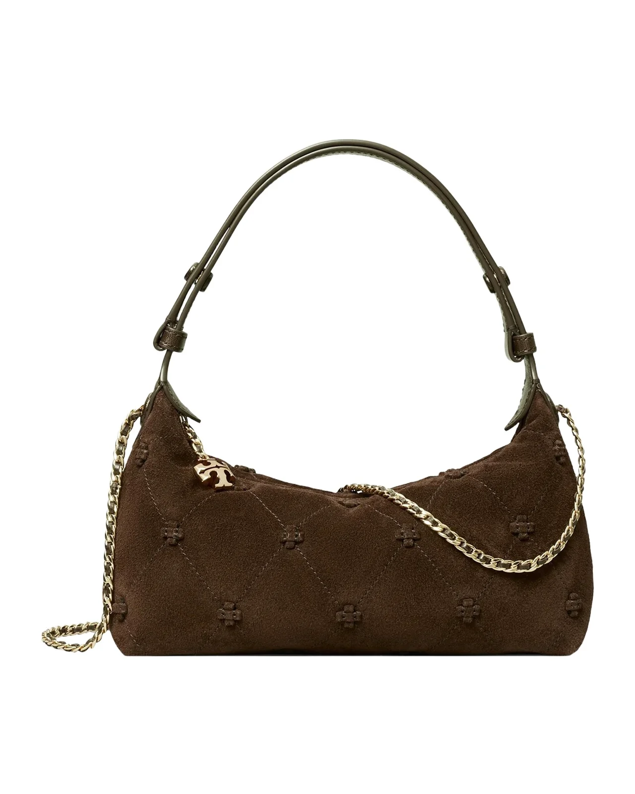 Bunny Knot Quilted Suede Pochette Bunny Knot Quilted Suede Pochette