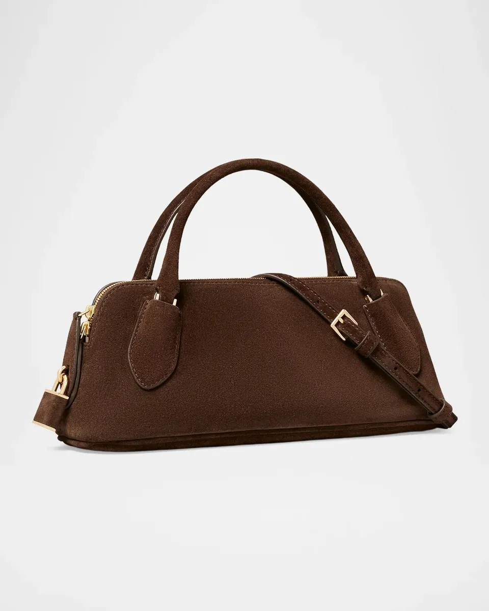 Tory Burch Lock Suede Top-Handle Bag | Thumbnail 2 Tory Burch Lock Suede Top-Handle Bag | Thumbnail 2