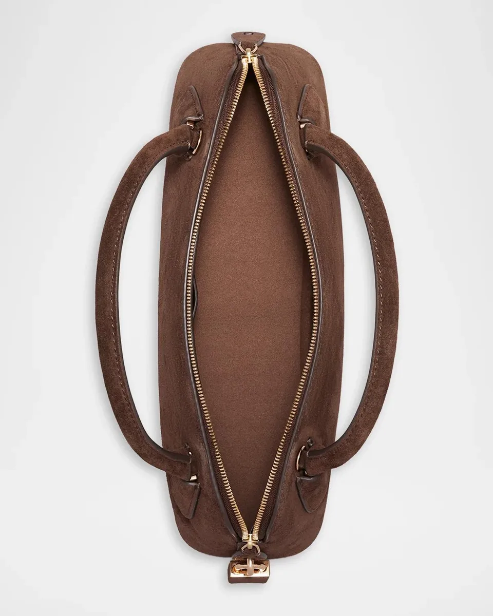 Tory Burch Lock Suede Top-Handle Bag | Thumbnail 3 Tory Burch Lock Suede Top-Handle Bag | Thumbnail 3