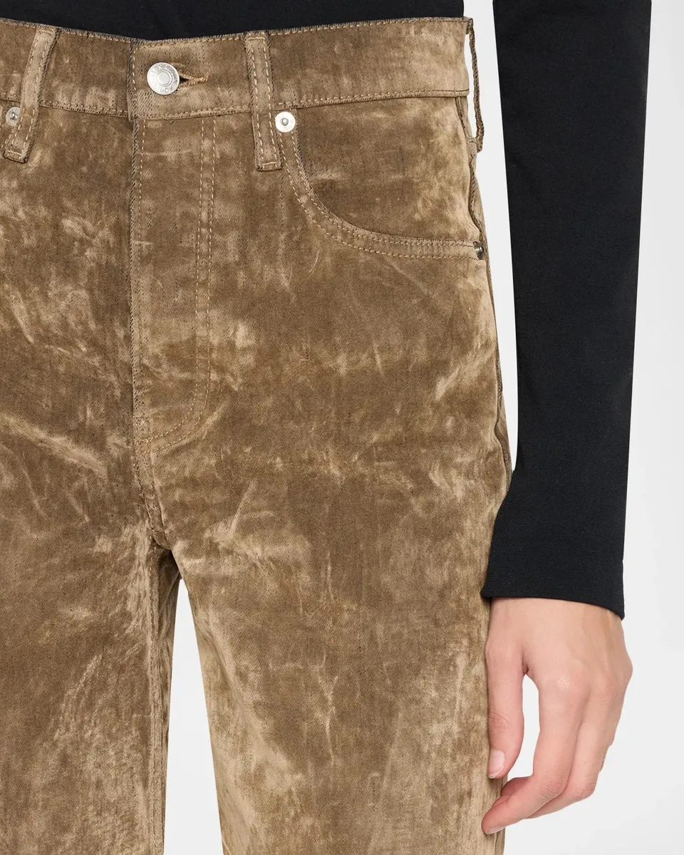 RE/DONE Flocked High-Rise Wide Crop Jeans | Thumbnail 5