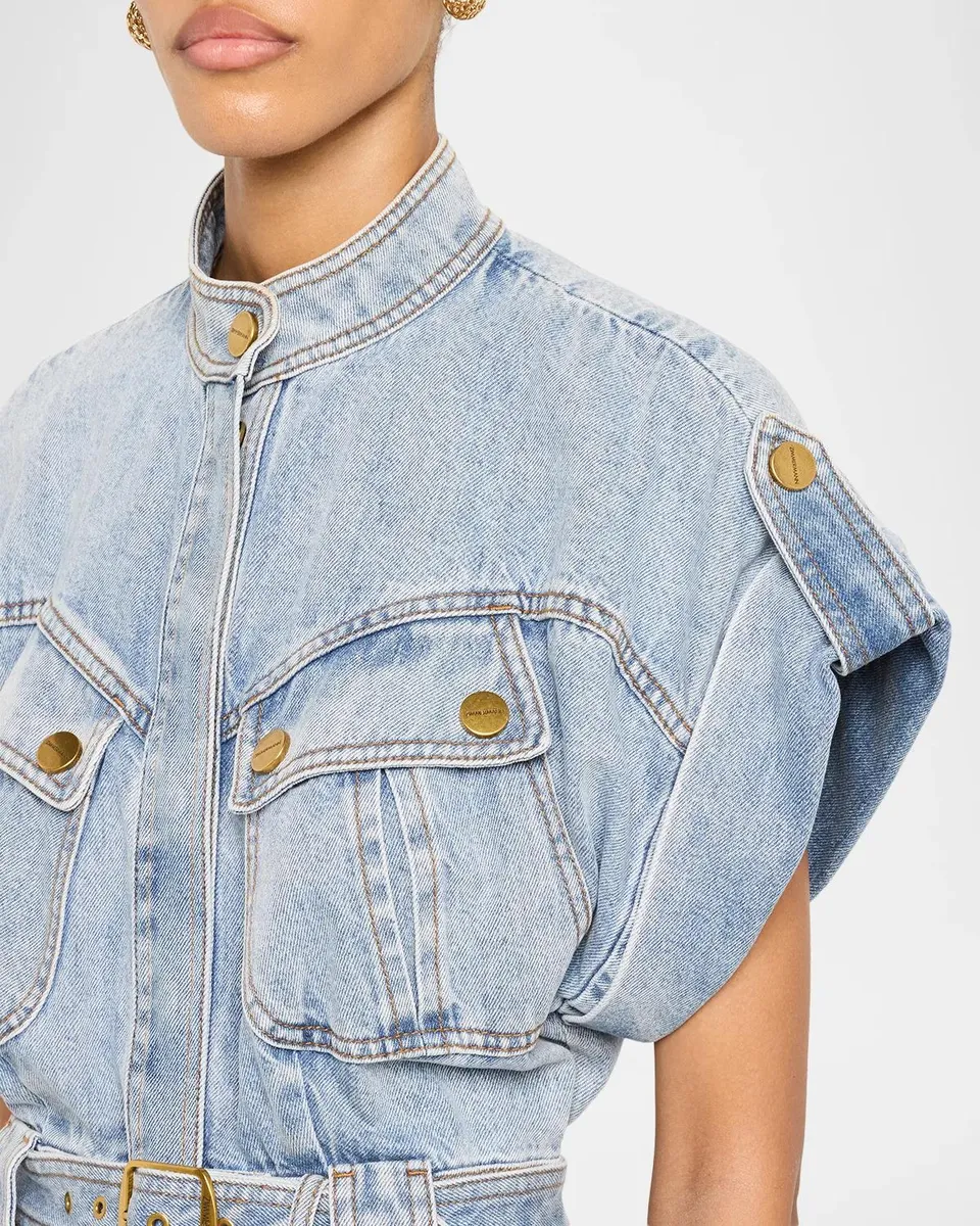 Zimmermann Denim Utility Mini Dress | Thumbnail 5 Zimmermann Denim Utility Mini Dress | Thumbnail 5