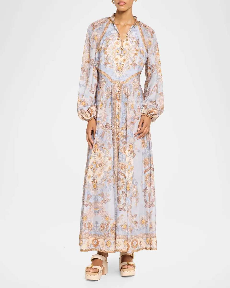 Zimmermann Echo Billow Silk Maxi Dress | Thumbnail 2
