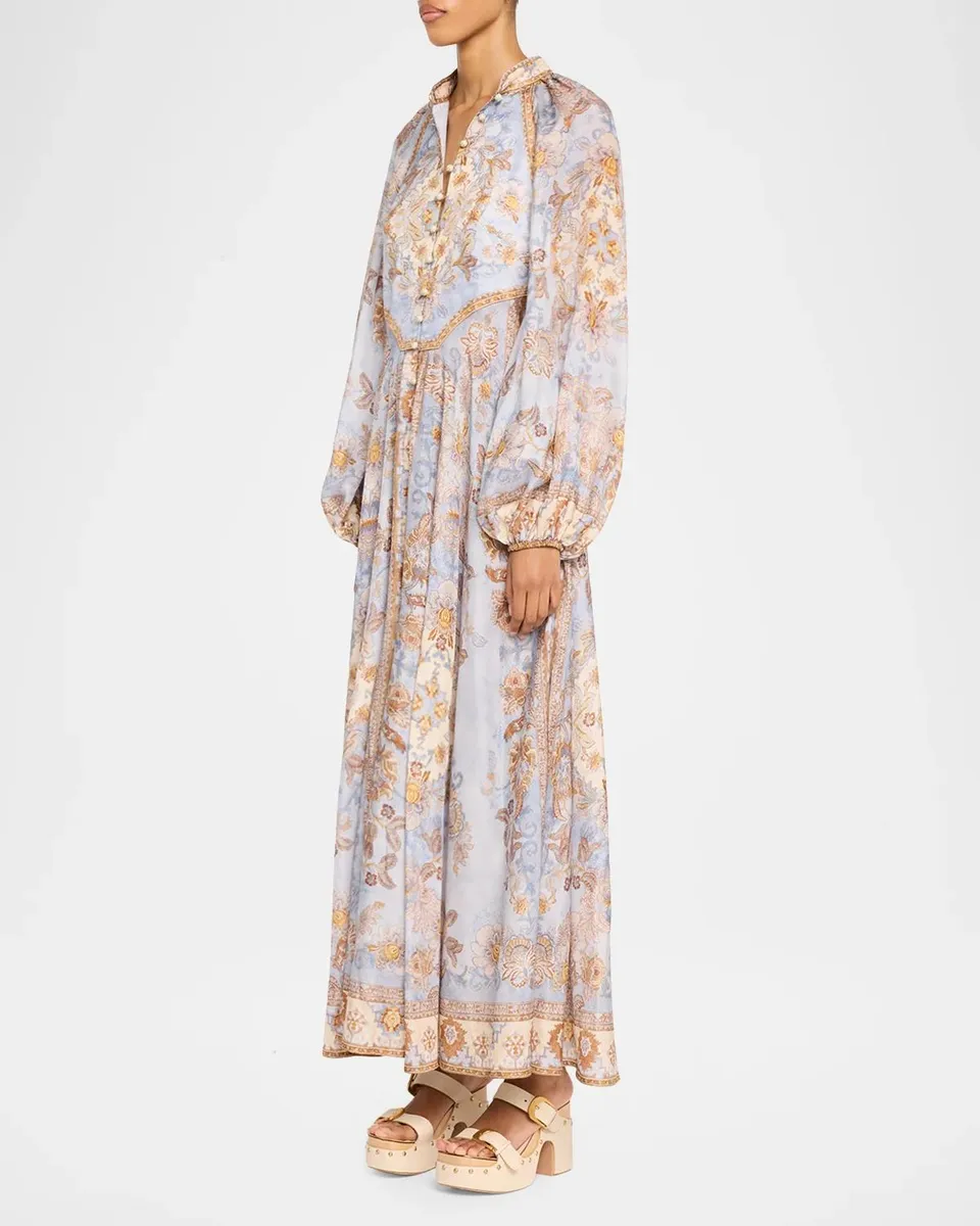 Zimmermann Echo Billow Silk Maxi Dress | Thumbnail 4