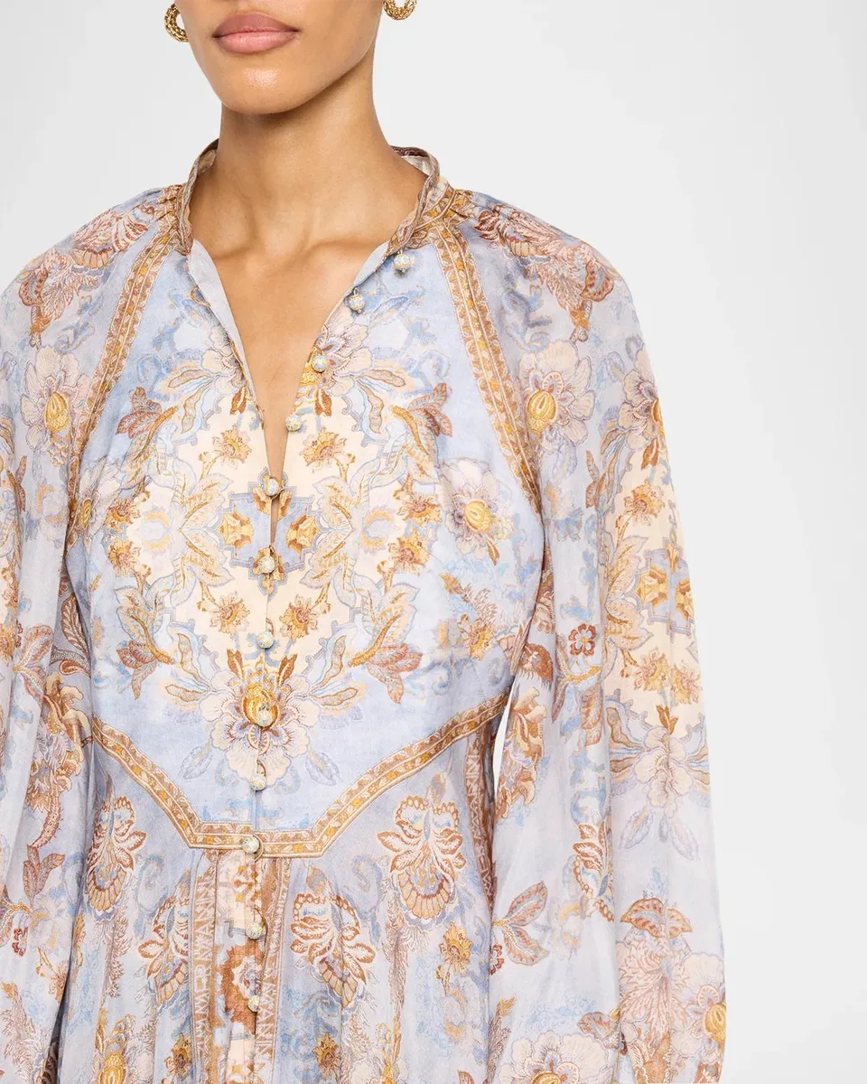 Zimmermann Echo Billow Silk Maxi Dress | Thumbnail 5