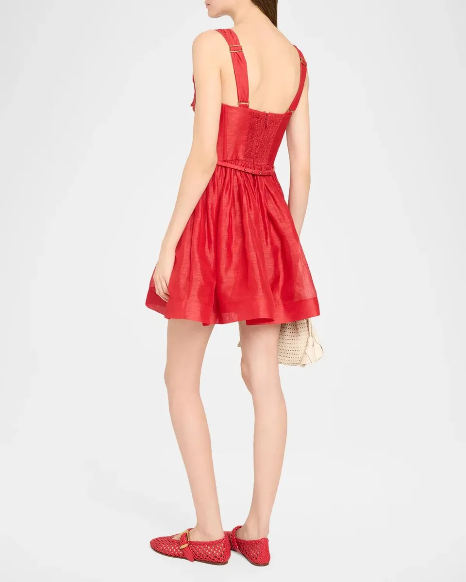 Zimmermann Clash Print Bow Mini Dress | Thumbnail 3