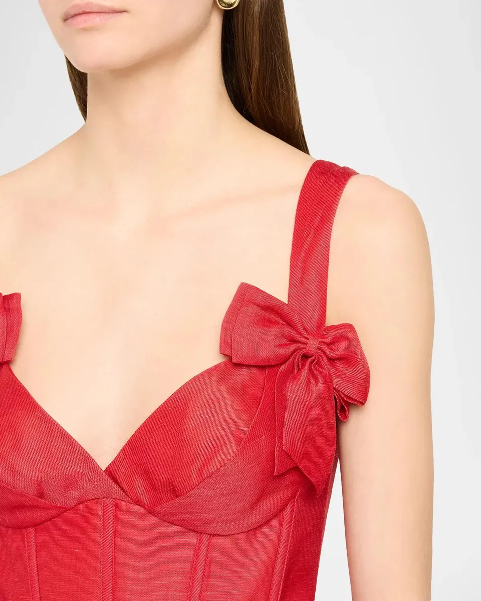 Zimmermann Clash Print Bow Mini Dress | Thumbnail 5