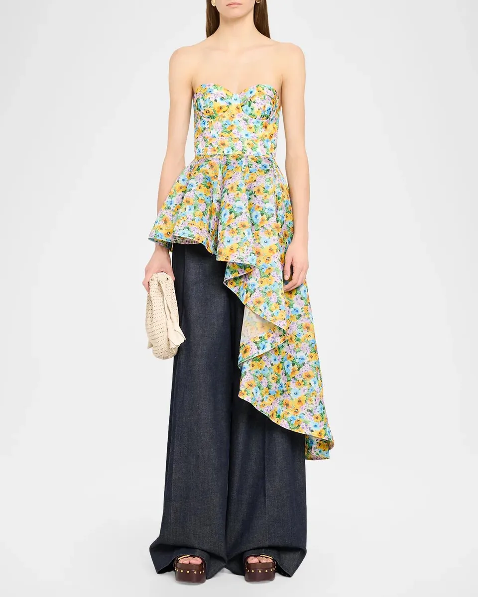 Zimmermann Clash Peplum Bustier Top | Thumbnail 2