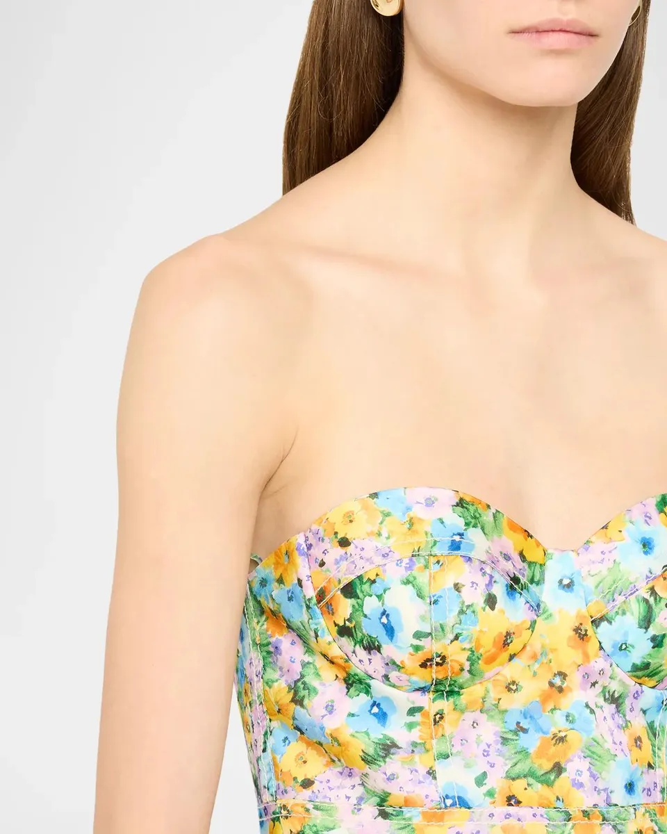 Zimmermann Clash Peplum Bustier Top | Thumbnail 5